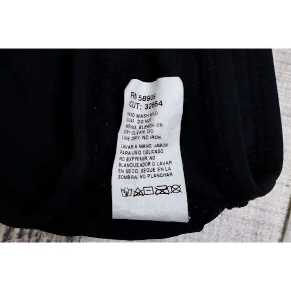 Mossimo Solid Stripe Black White Halter Swim Top Bikini 2pc Swimsuit sz MEDIUM - Picture 13 of 14